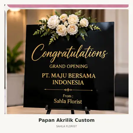 Papan Bunga Akrilik Sampangan